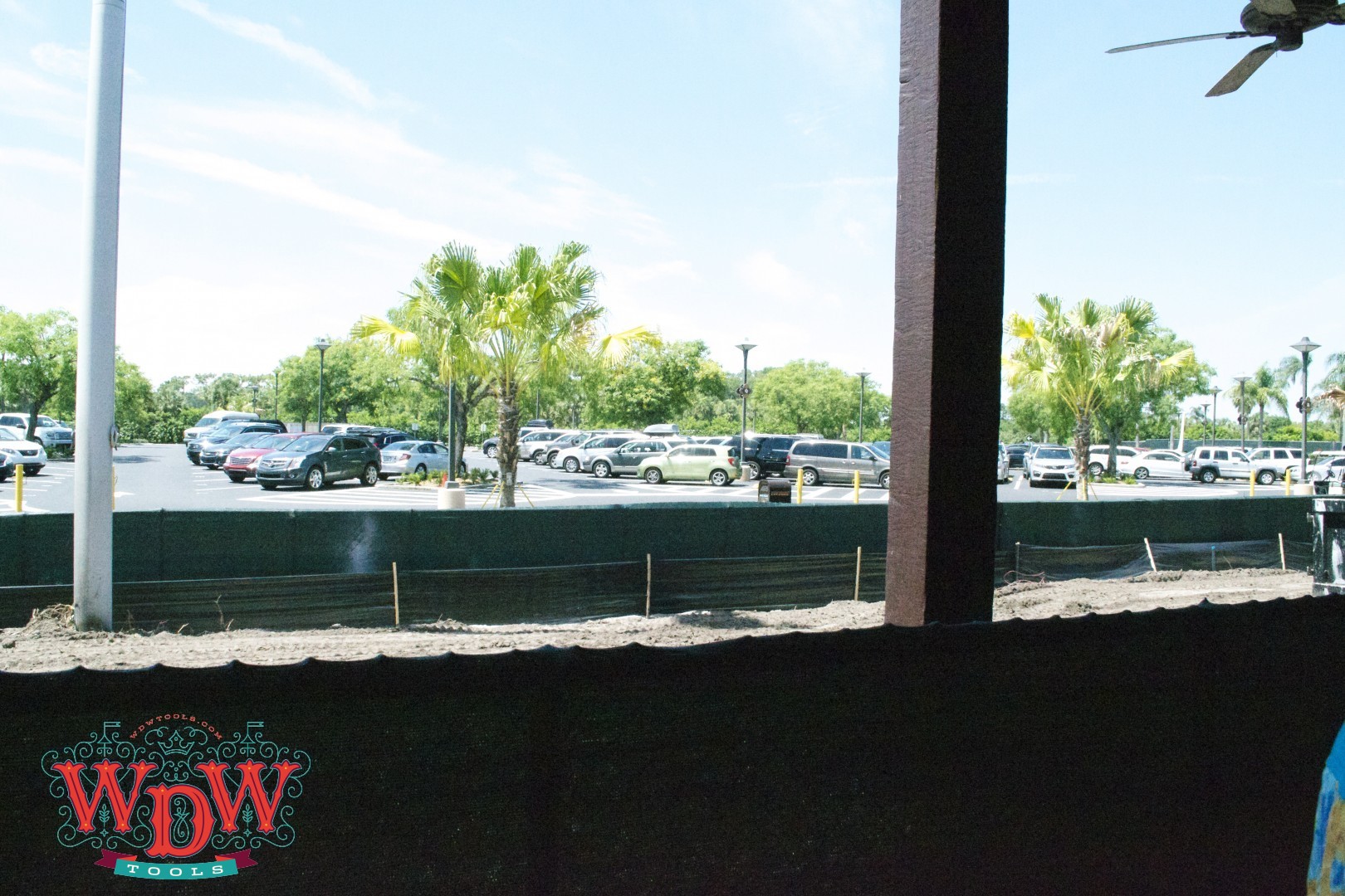 Porte Cochere construction in the bus lane from the guest entrance lane