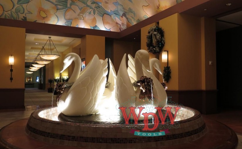 Walt Disney World Swan Holiday Decorations 2014